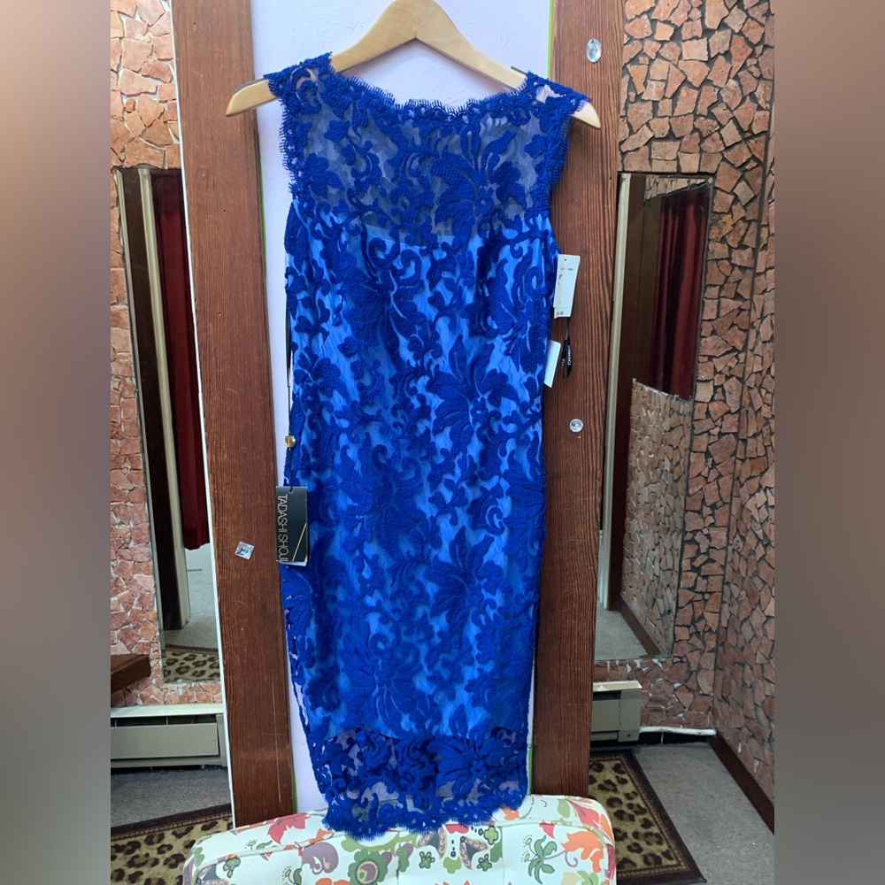 Elegant Blue Lace Dress NWT $268